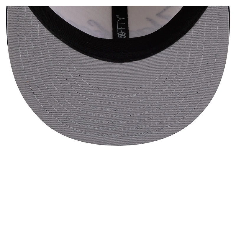 Men's New Era  Cream York Yankees Two-Tone Stitch 59FIFTY Fitted Hat