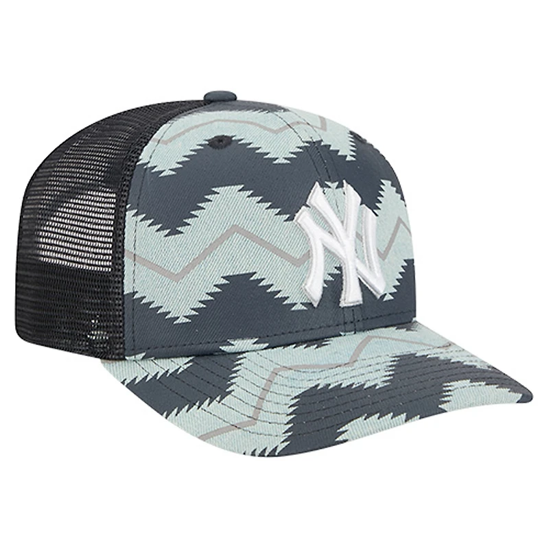 Casquette ajustable New Era 9SEVENTY en denim/bleu marine pour homme des Yankees de New York Aztec Denim