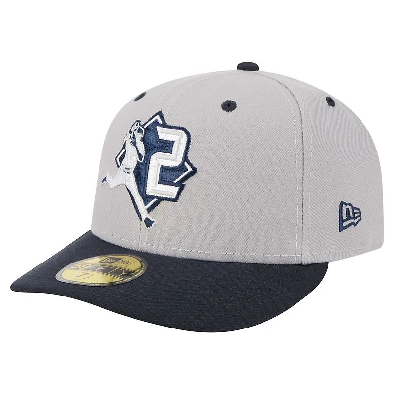 Casquette ajustée New Era Derek Jeter grise 59FIFTY des Yankees de York pour homme