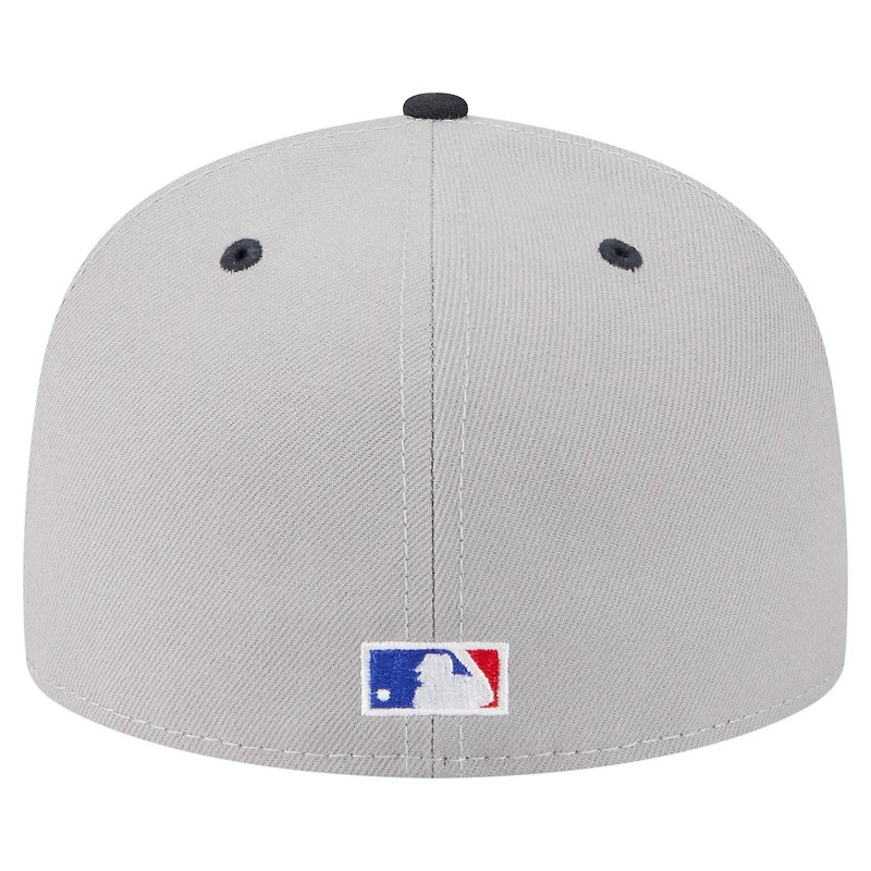 Men's New Era Derek Jeter Gray York Yankees 59FIFTY Fitted Hat