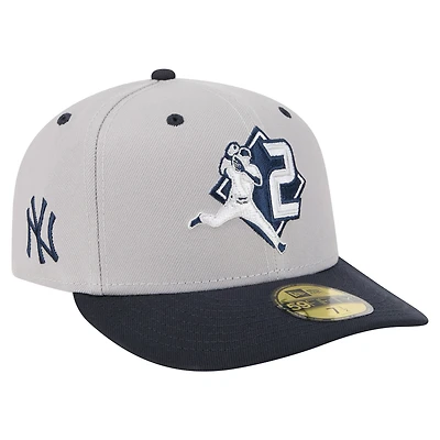 Men's New Era Derek Jeter Gray York Yankees 59FIFTY Fitted Hat