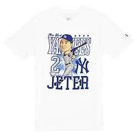 Men's New Era Derek Jeter White York Yankees Caricature T-Shirt