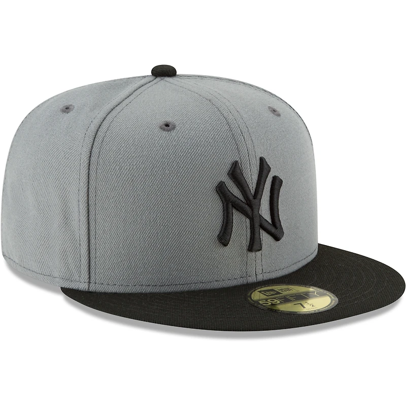 Men's New Era Gray/Black York Yankees Two-Tone 59FIFTY Fitted Hat