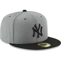 Men's New Era Gray/Black York Yankees Two-Tone 59FIFTY Fitted Hat