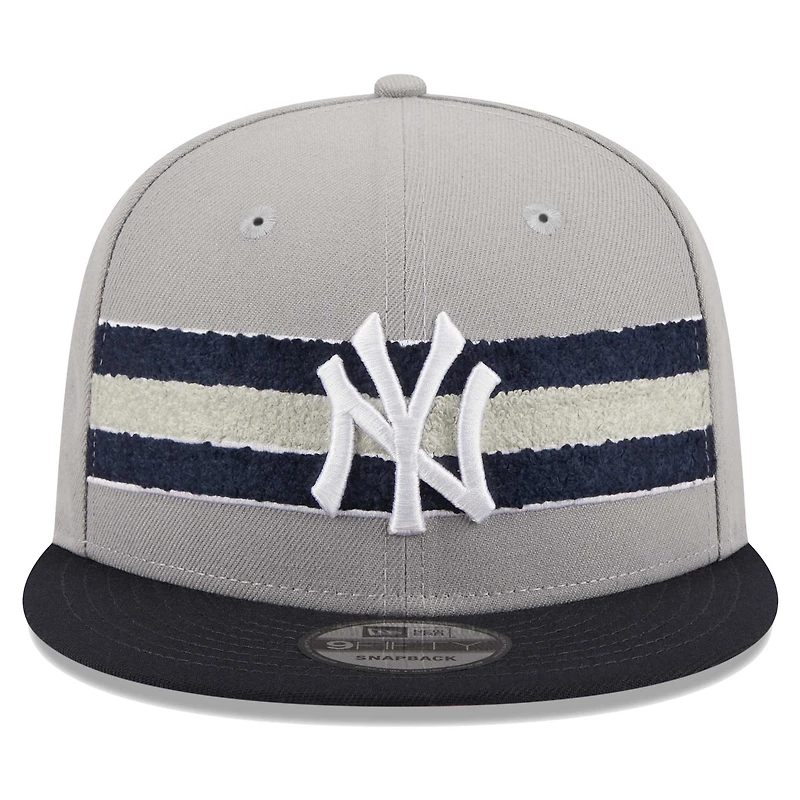 Men's New Era Gray/Navy New York Yankees Band 9FIFTY Snapback Hat