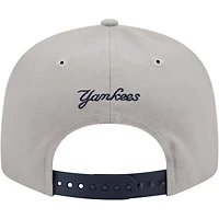 Men's New Era Gray/Navy New York Yankees Chenille Band 9FIFTY Snapback Hat