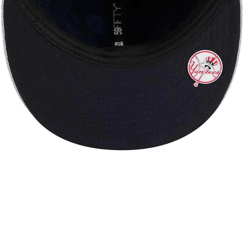 Men's New Era Gray York Yankees 2025 MLB Clubhouse 59FIFTY Fitted Hat