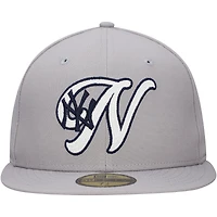 Men's New Era Gray York Yankees  Duo Logo 2.0 59FIFTY Fitted Hat