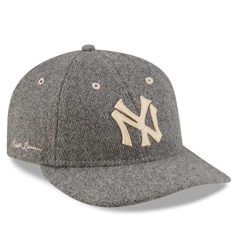 Casquette snapback New Era grise New York Yankees Ralph Lauren X MLB Retro Crown 9FIFTY pour homme