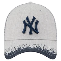 Men's New Era Gray York Yankees Visor Paint Splatter 39THIRTY Flex Hat