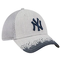 Men's New Era Gray York Yankees Visor Paint Splatter 39THIRTY Flex Hat