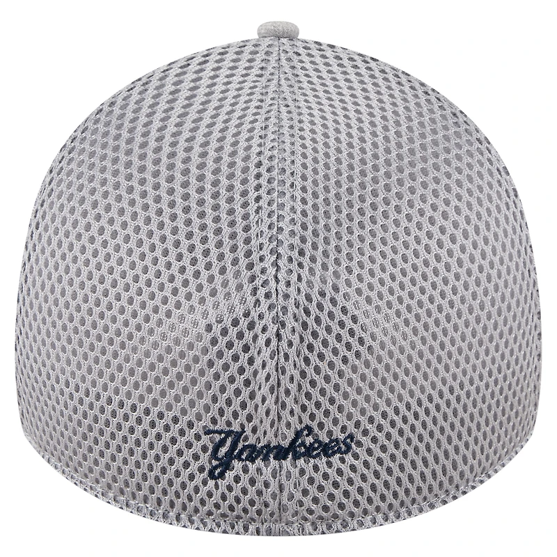 Men's New Era Gray York Yankees Visor Paint Splatter 39THIRTY Flex Hat