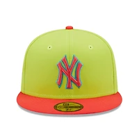 Casquette ajustée 59FIFTY Cyber ​​Highlighter des New York Yankees Era pour homme, vert/rouge