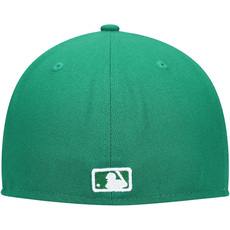 Casquette ajustée 59FIFTY blanche avec logo New York Yankees Era Kelly Green pour homme