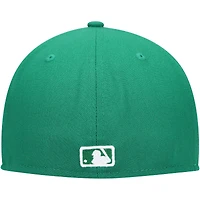 Casquette ajustée 59FIFTY blanche avec logo New York Yankees Era Kelly Green pour homme