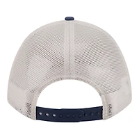 Men's New Era  Light Beige/Navy New York Yankees Frayed M-Crown A-Frame 9FORTY Trucker Adjustable Hat