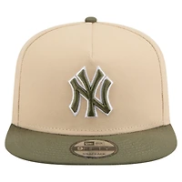 Men's New Era  Light Beige/Olive New York Yankees Color Pack A-Frame 9FIFTY Snapback Hat