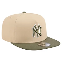 Men's New Era  Light Beige/Olive New York Yankees Color Pack A-Frame 9FIFTY Snapback Hat