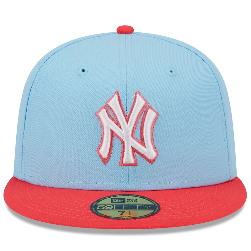 Men's New Era Light Blue/Red York Yankees Spring Color Two-Tone 59FIFTY Fitted Hat