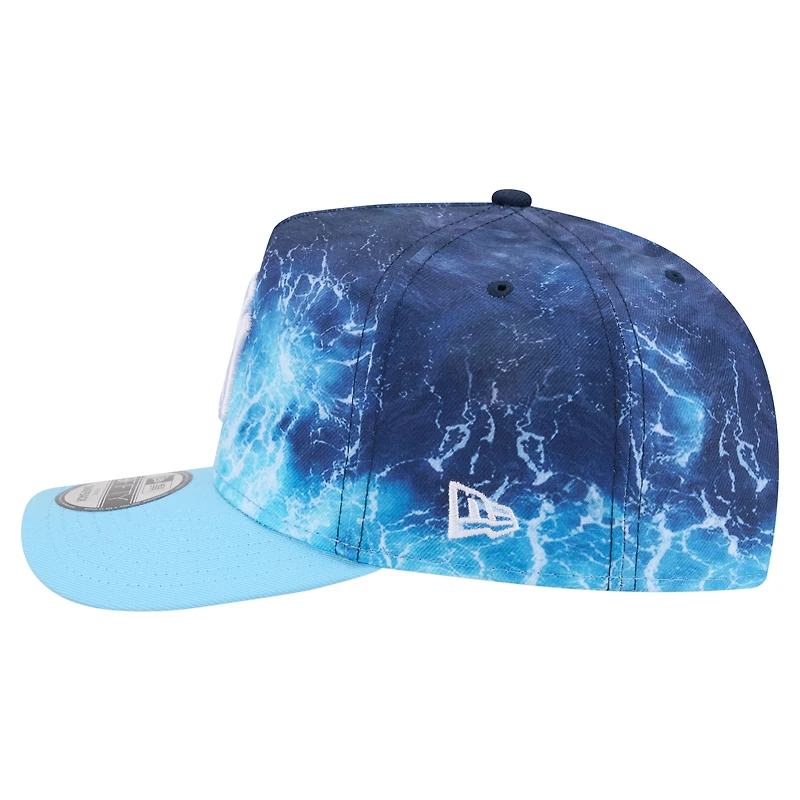 Men's New Era  Light Blue New York Yankees Deep Water Pre-Curved 9FIFTY A-Frame Snapback Hat