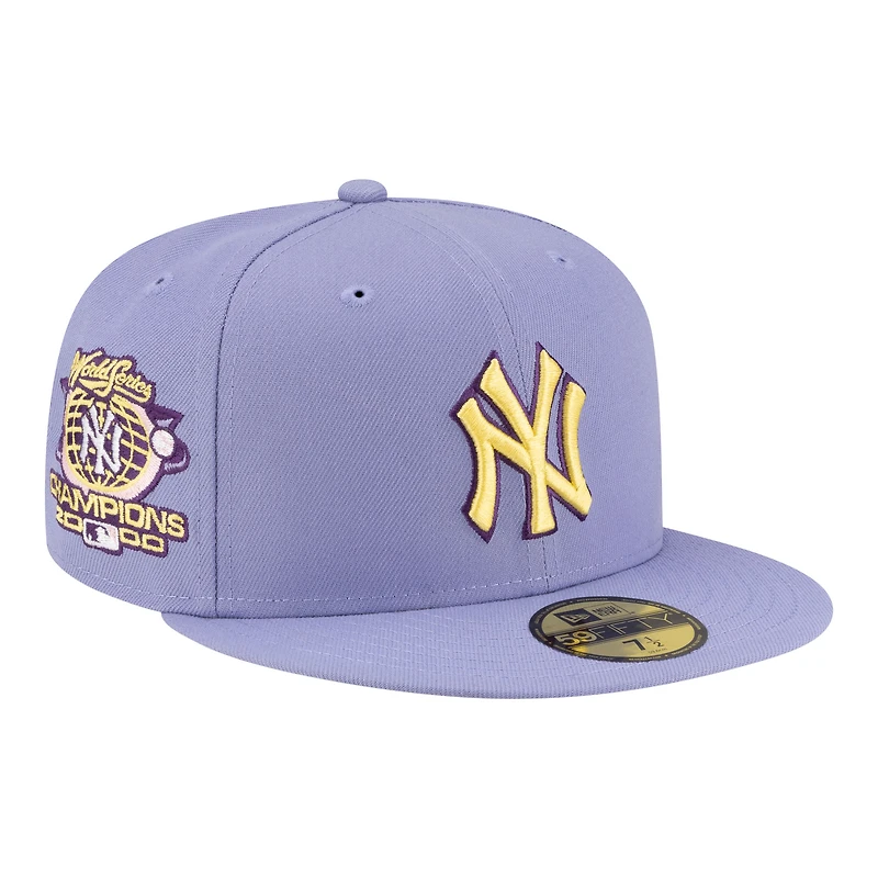 Men's New Era Light Purple York Yankees Lavender Bloom 59FIFTY Fitted Hat