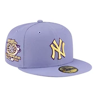 Men's New Era Light Purple York Yankees Lavender Bloom 59FIFTY Fitted Hat