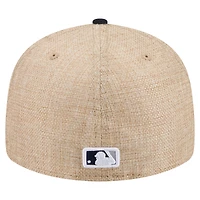 Casquette ajustée New Era 59FIFTY pour homme, coloris naturel/marine