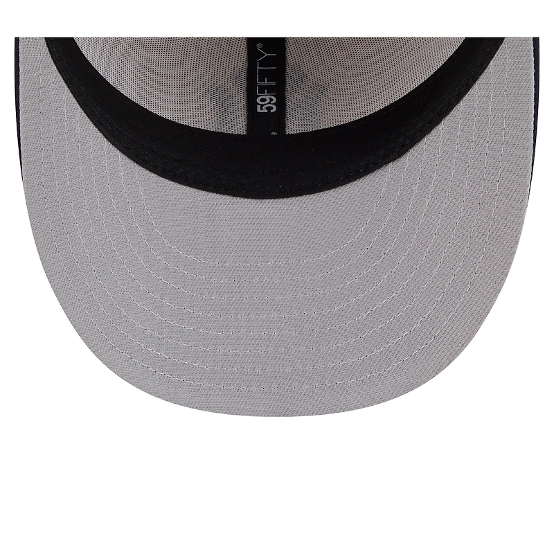 Men's New Era  Natural/Navy York Yankees Twine 59FIFTY Fitted Hat