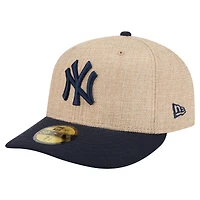 Men's New Era  Natural/Navy York Yankees Twine 59FIFTY Fitted Hat