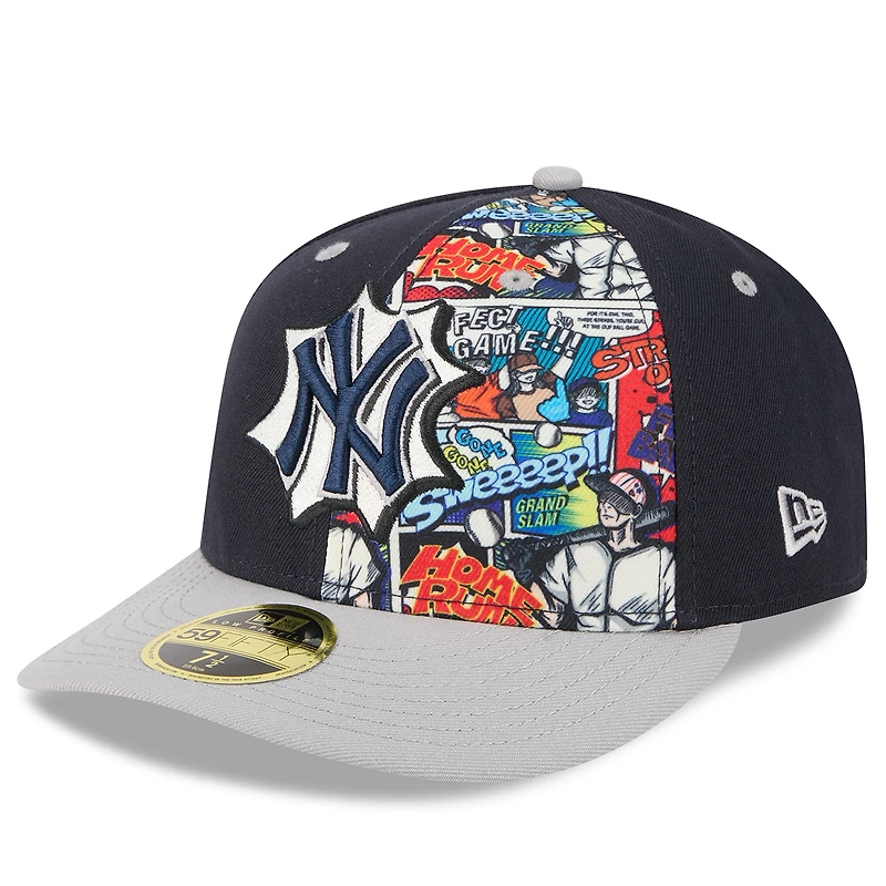 Men's New Era Navy/Gray York Yankees 2025 MLB Diamond Hero Edition Low Profile 59FIFTY Fitted Hat