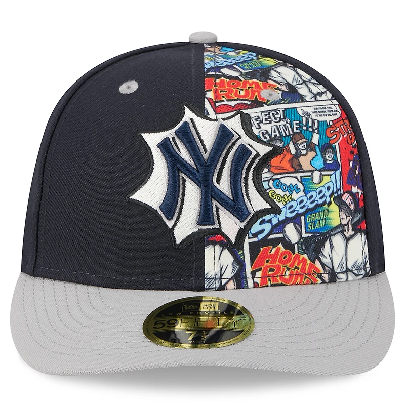 Men's New Era Navy/Gray York Yankees 2025 MLB Diamond Hero Edition Low Profile 59FIFTY Fitted Hat
