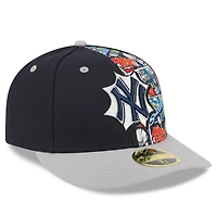 Casquette ajustée New Era 59FIFTY bleu marine/gris pour homme, édition 2025 des York Yankees, MLB Players' Weekend