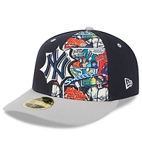 Men's New Era Navy/Gray York Yankees 2025 MLB Diamond Hero Edition Low Profile 59FIFTY Fitted Hat