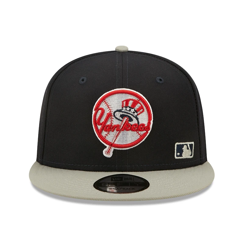 Casquette New Era bleu marine/gris New York Yankees Flawless 9FIFTY Snapback pour homme