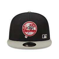 Casquette New Era bleu marine/gris New York Yankees Flawless 9FIFTY Snapback pour homme