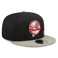 Casquette New Era bleu marine/gris New York Yankees Flawless 9FIFTY Snapback pour homme