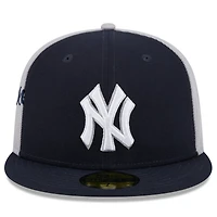 Men's New Era Navy/Gray York Yankees Gameday Sideswipe 59FIFTY Fitted Hat