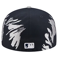 Casquette ajustée New Era 59FIFTY à motif rétro York Yankees bleu marine/gris pour homme