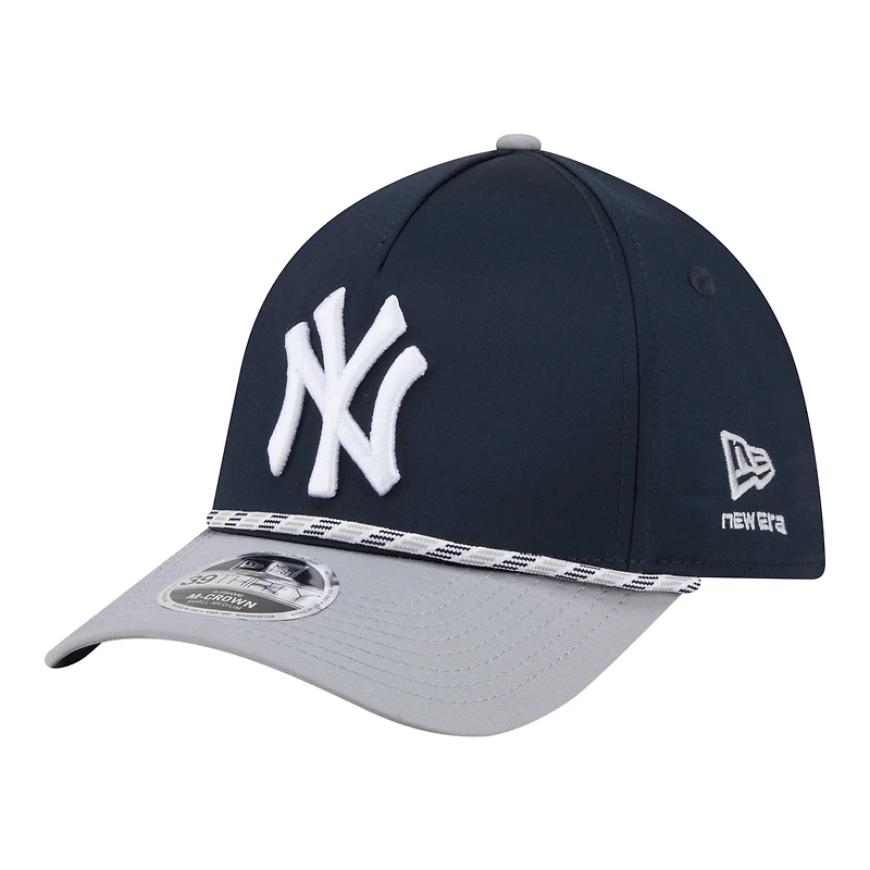Men's New Era Navy/Gray York Yankees Rope M-Crown A-Frame 39THIRTY Flex Hat