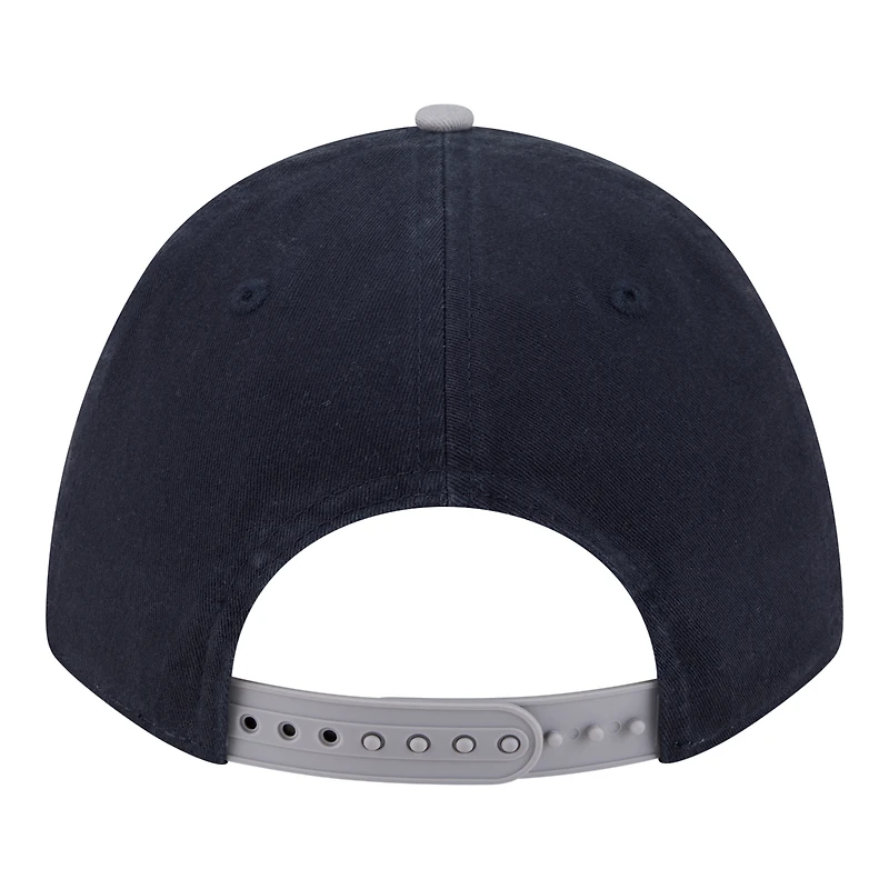 Casquette ajustable New Era 9FORTY M-Crown bleu marine/gris pour homme, aux couleurs des Yankees de New York.
