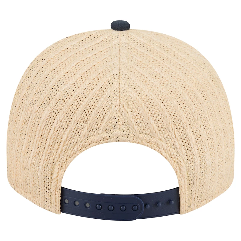 Men's New Era Navy/Natural New York Yankees Grained 9FIFTY A-Frame Trucker Adjustable Hat