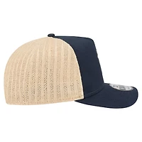 Casquette trucker ajustable New Era 9FIFTY A-Frame, bleu marine/naturel, New York Yankees, grainée, pour homme