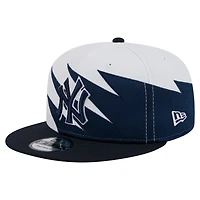 Casquette Snapback New Era New York Yankees Jagged 9FIFTY bleu marine/blanc pour homme