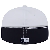 Casquette ajustée New Era 59FIFTY bleu marine/blanc des Yankees de York pour homme