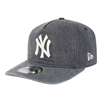 Casquette ajustable New Era pour homme, bleu marine chiné, New York Yankees, modèle classique en denim 19TWENTY