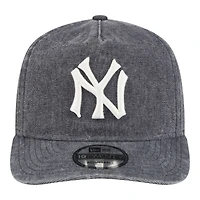 Casquette ajustable New Era pour homme, bleu marine chiné, New York Yankees, modèle rétro en denim classique 19TWENTY