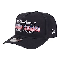 Men's New Era Navy New York Yankees 1977 World Series Champions Throwback 9FIFTY A-Frame Snapback Hat