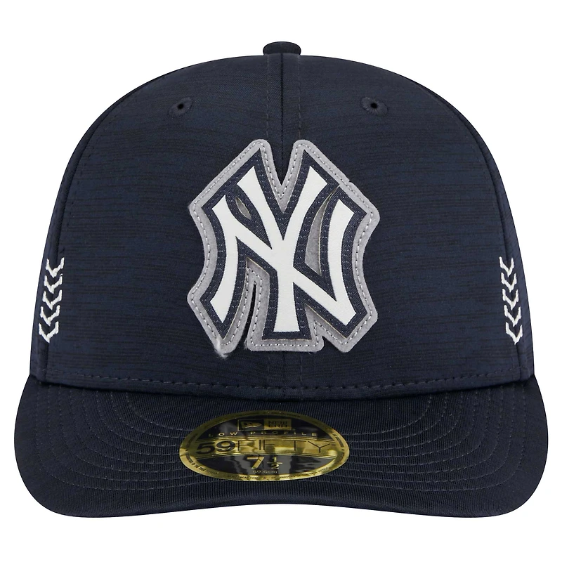 Men's New Era Navy York Yankees 2024 MLB Clubhouse Low Profile 59FIFTY Fitted Hat