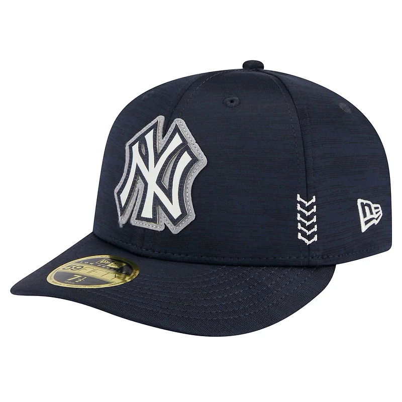 Men's New Era Navy York Yankees 2024 MLB Clubhouse Low Profile 59FIFTY Fitted Hat