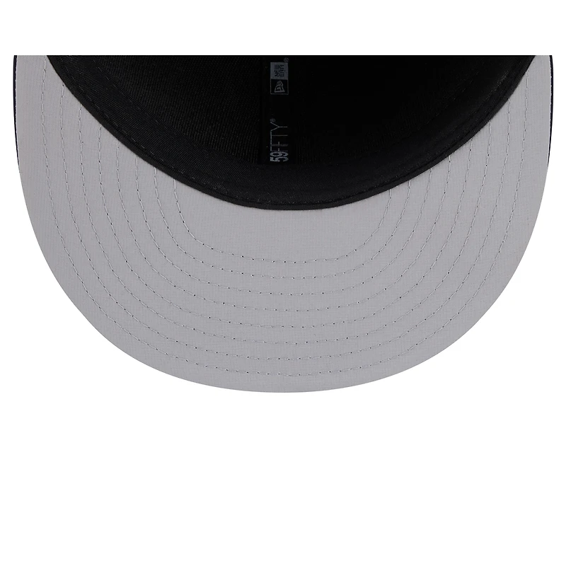 Men's New Era Navy York Yankees 2026 Clubhouse Alternate Quill Tech 59FIFTY Fitted Hat